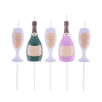Prosecco-Kerzen - PME - 5 Stück