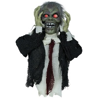 Zombiebüste mit Licht, Ton und Bewegung, 55 cm