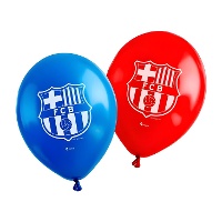 Latex-Luftballons mit FC Barcelona-Wappen, 30 cm - 6 Stück