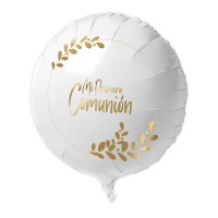 Kommunionsballon Goldenes Laub 45 cm