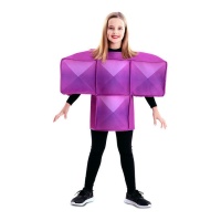 Lila Tetris Kostüm für Kinder