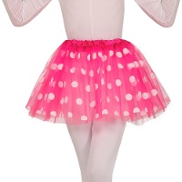 Kindertutu in Fuchsia mit weißen Punkten