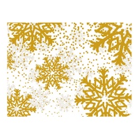 Schachtel für Süßigkeiten mit goldenen Schneeflocken 18 x 13,5 x 7,5 cm