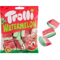 Wassermelonen-Gummischeiben mit Zucker - Watermelon Trolli - 100 gr