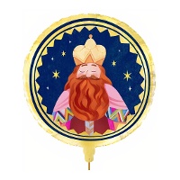 Runder Ballon von König Kaspar mit 43 cm Durchmesser