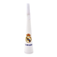Weiße Real Madrid Partyhörner - 4 Stück