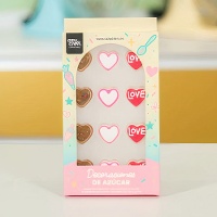 Zuckerdekorationen Valentinstagsherzen - Azucren - 12 Stück