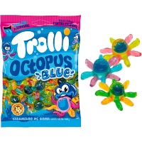 Fruchtgummi-Oktopusse mit Zungenfärbeeffekt - Trolli Octopus Blue - 1 kg