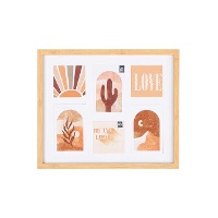 Mehrfach-Fotorahmen in Bambusoptik für 6 Fotos