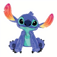 Riesiger Stitch-Folienballon (96 x 86 cm)