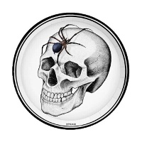 Skeletteller mit Käfern, 17 cm - 6 Stück