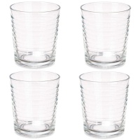 360 ml gestreifter Becher - 4 Stück.