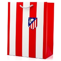 Geschenktüte Atlético de Madrid, 23 x 18 x 10 cm, rot-weiß