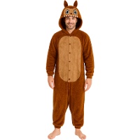 Dunkelbraunes Labubu-Kostüm für Herren