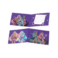 Einladungen von Monster High - 6 Stück