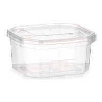 370 ml rechteckige Kunststoff-Tupperware mit Deckel und verschließbarem Deckel