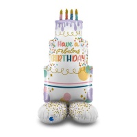 Have a fabulous birthday cake globe with base 56 x 123 cm - Grabo