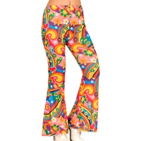 Hippie-Blumenhose der 60er Jahre für Frauen
