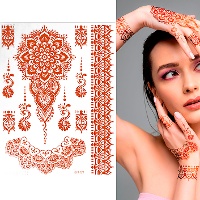 Temporäre Handtattoos in Henna-Optik - 6 Stück