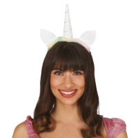 Glänzendes weißes Einhorn-Stirnband