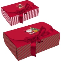Weihnachtsgeschenkbox mit Schleife - 1 Einheit