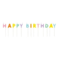 Happy Birthday Tortenkerzen 7 cm - 13 Stück
