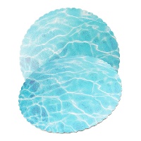 Tortenplatte 25 x 25 x 0,3 cm, Wasserblau