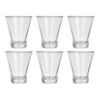 200 ml transparenter konischer Becher - 6 Stück.