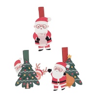 Weihnachtsmannklammern - 6 Stück