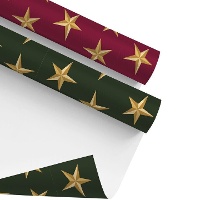 Geschenkpapier mit Weihnachtssternen 2 x 0,70 m - 1 Stück