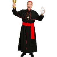 Kardinalbischof-Kostüm für Herren