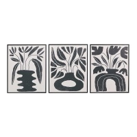 Bilderrahmen mit schwarzen Vasen, 40 x 50 cm - 3 Stück