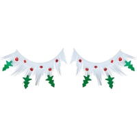 Weiße Wimpern mit Weihnachtsbaum