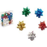 Glitzer-Geschenkband in Schleifenform, 4 cm - 72 Stück