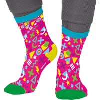 Rosa 80er Jahre Socken für Erwachsene - 1 Paar