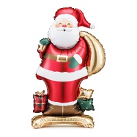 Weihnachtsmann-Ballon 84 x 48,5 cm mit Basis