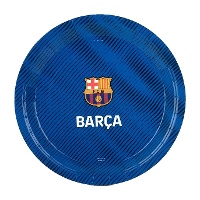 FC Barcelona Pappteller, blau, 23 cm - 8 Stück