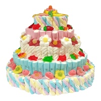 6-stöckiger 1,5 kg Wolkenkuchen mit Marshmallows
