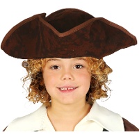 Brauner Kinderpiratenhut