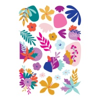 Blumensticker - 1 Bogen