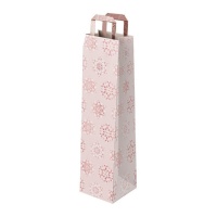 Weinbeutel Weihnachten rosa 35 x 10 x 8 cm - 1 St.