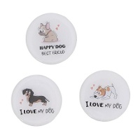 Harz-Hundemagnet mit Spruch - 1 Stück