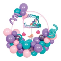 Meerjungfrau-Ballonsatz mit Ring und Schild - 36 Einheiten