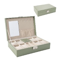 Schmuckkästchen in Grün, 30 x 20 x 8,2 cm