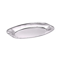 Tablett 35 x 24,3 cm aus silberfarbenem Karton