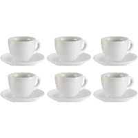 Porzellantasse mit Untertasse - 150 ml, 6 Service
