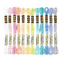 Stickgarn Mouliné Spécial Pastellfarben 4 m - DMC - 12 Einheiten