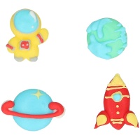 Zuckerfiguren von Space Adventures - 8 Stück