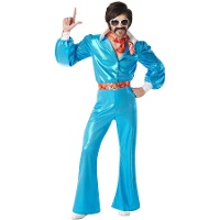 Himmelblaues Disco-Outfit für Herren