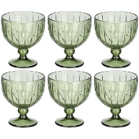 Gestreifte Eisbecher, 360 ml - 6er-Set